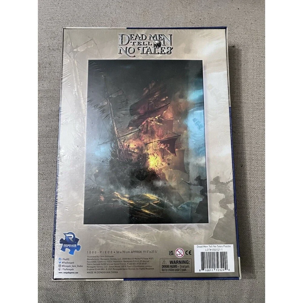Dead Men Tell No Tales Jigsaw Puzzle Renegade Games Board Card New Ship Sailing